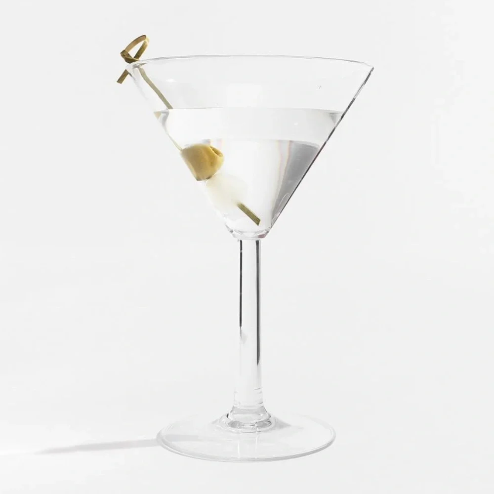 Pottery Barn Clear Martini Glasses for pool safety- Set of 2